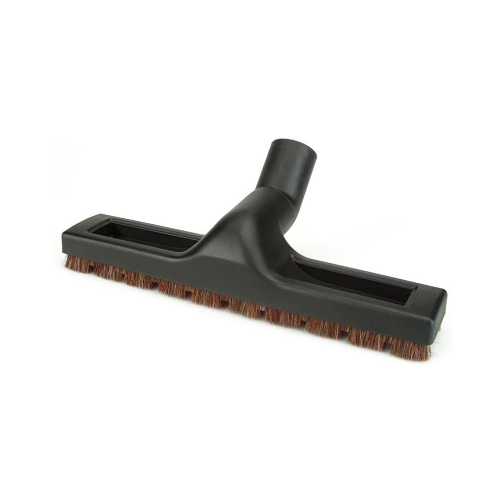 Mundstykke i sort til støvsuger med bløde hestehårsbørster, 30 cm bredt og kompatibelt med 32 mm rør, velegnet til nænsom rengøring af følsomme overflader.
