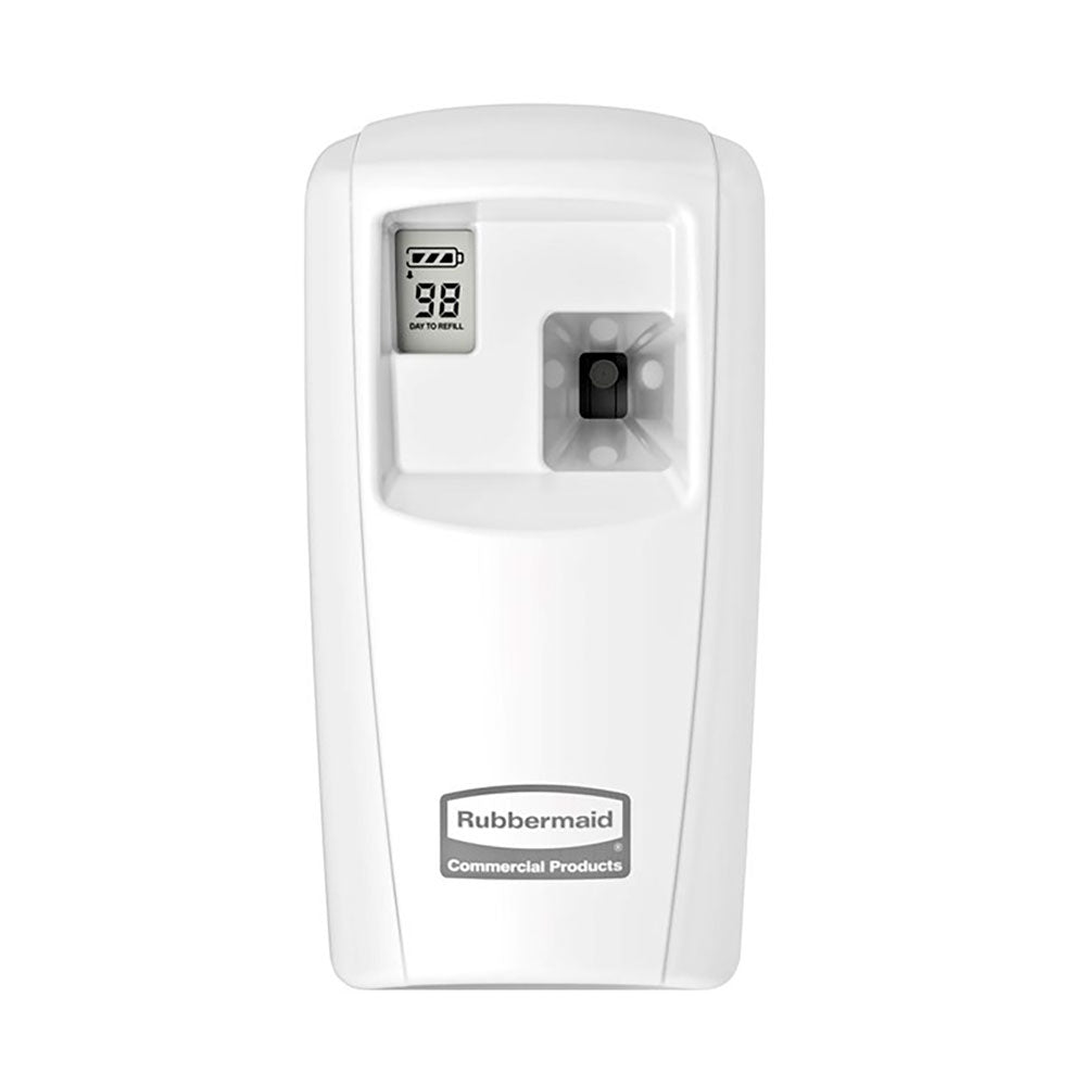 Rubbermaid duftdispenser i hvid med display og doseringsvindue