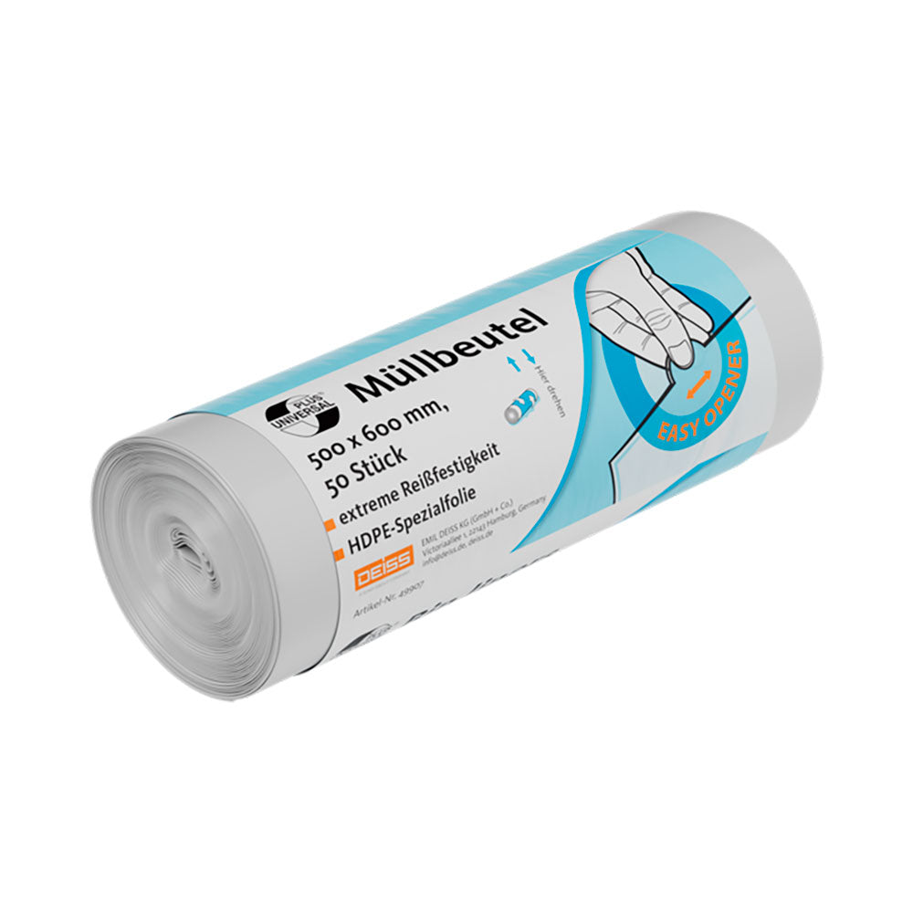 BinLine spandepose i HDPE, transparent rulle; 500×600 mm, 50 stk