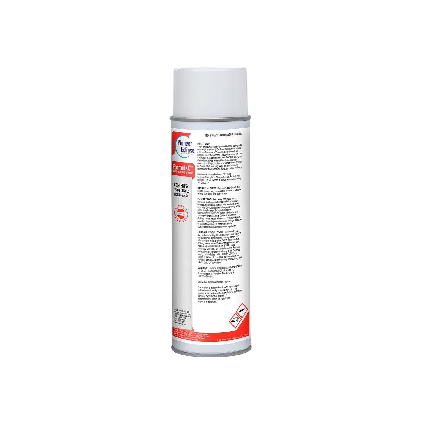 Flaske med Formula X Gel gulvstripper – professionel rengøringsløsning til fjernelse af flere lag polish uden skuring