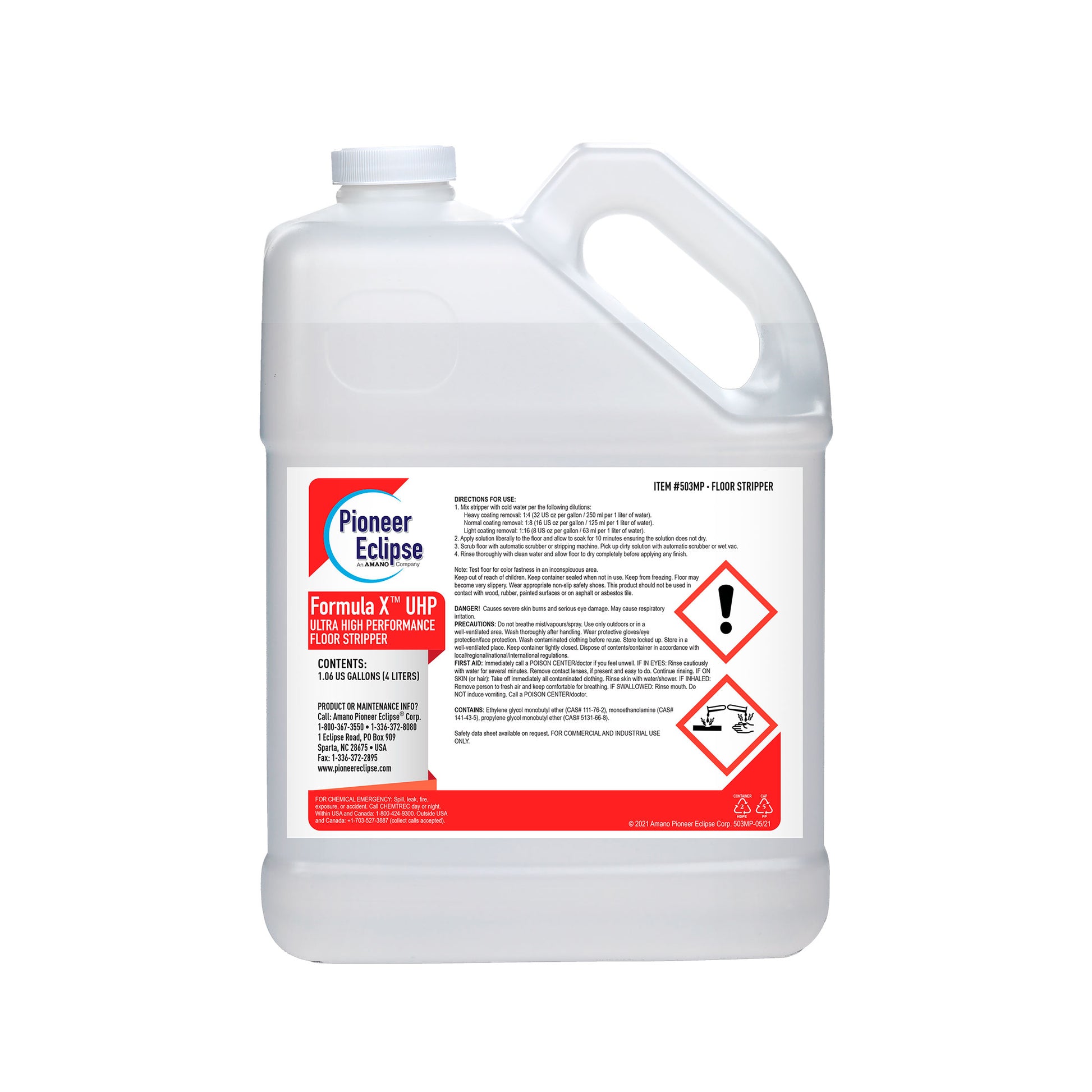 Formula X™ gulvstripper i plastdunk, hvid beholder med håndtag