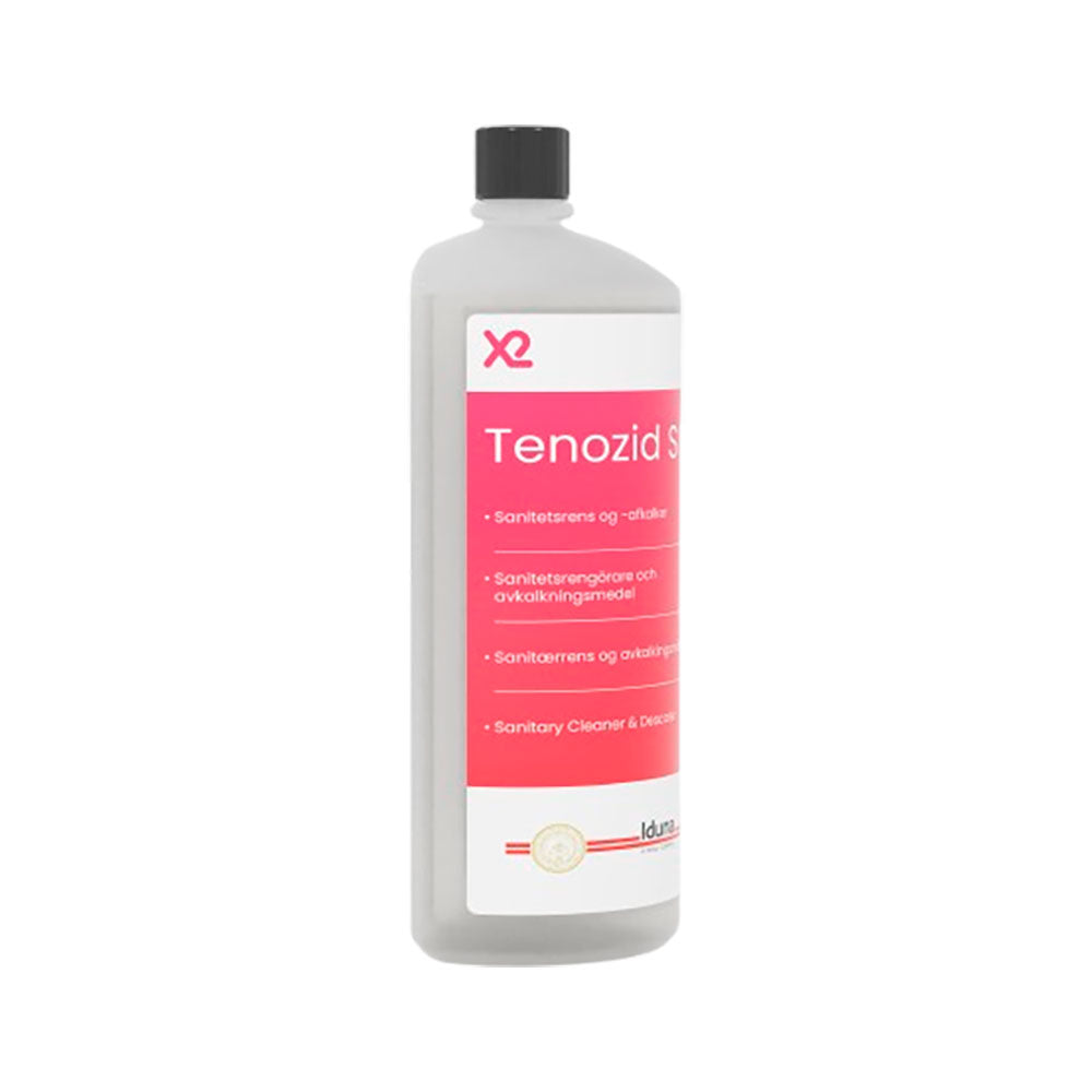 Afkalker-doseringssystem TenozidS-flaske med sort låg, 325 ml.