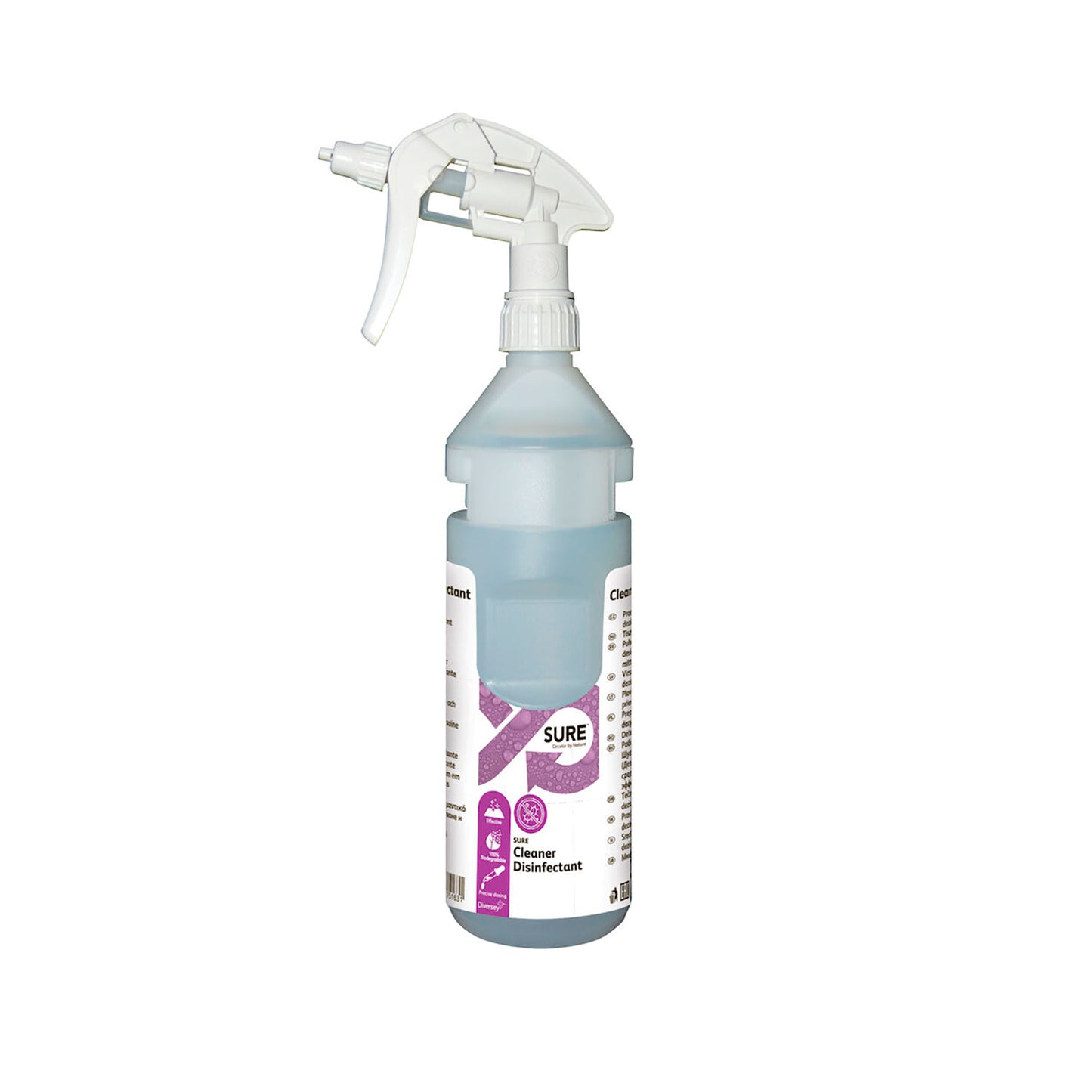 Diversey SURE desinfektionssprayflaske med pumpe, 750 ml