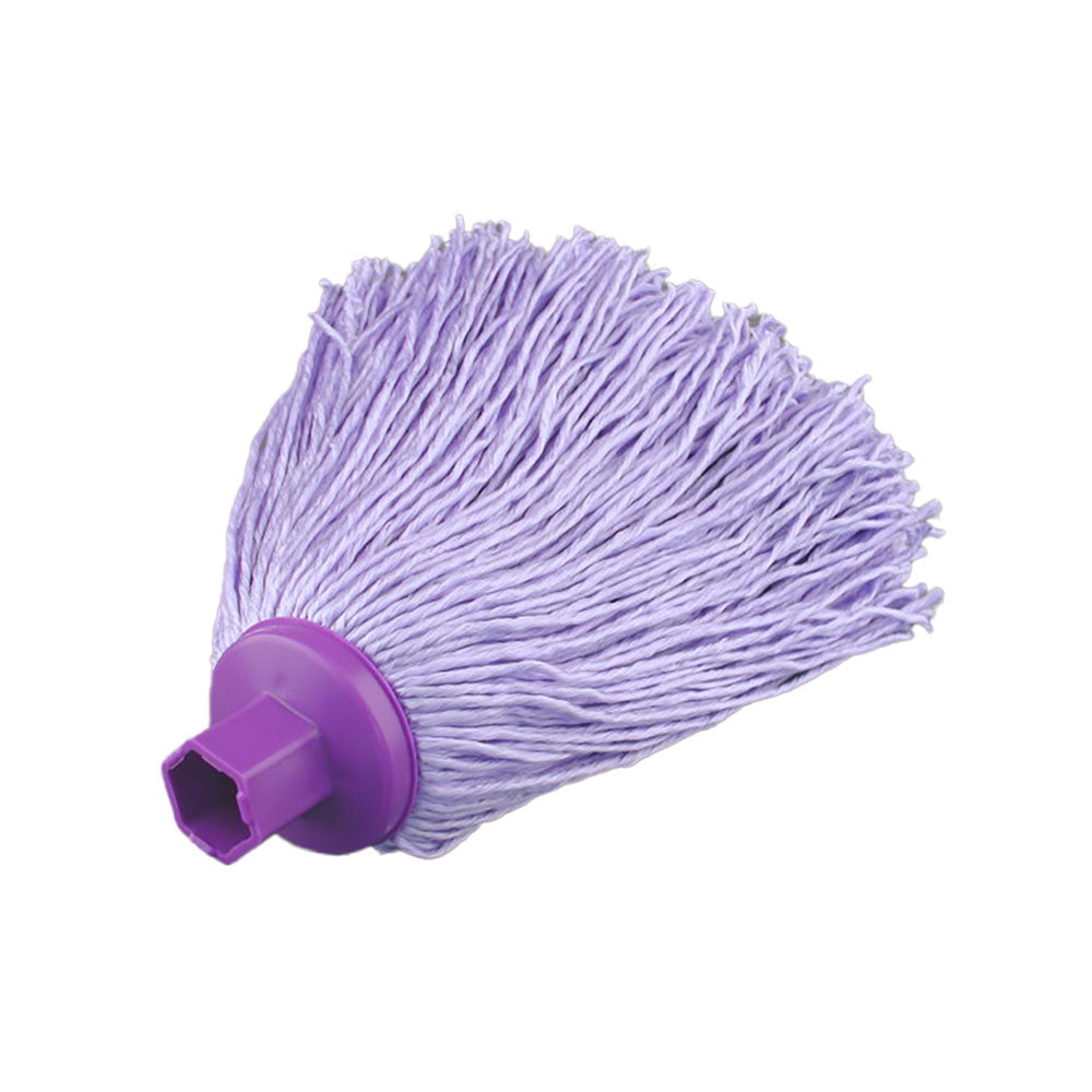 Mery Microfiber Minimop i lilla med sekskantet adapter og cirkulær mikrofiberstruktur, velegnet til præcis og effektiv rengøring af små områder og kanter.