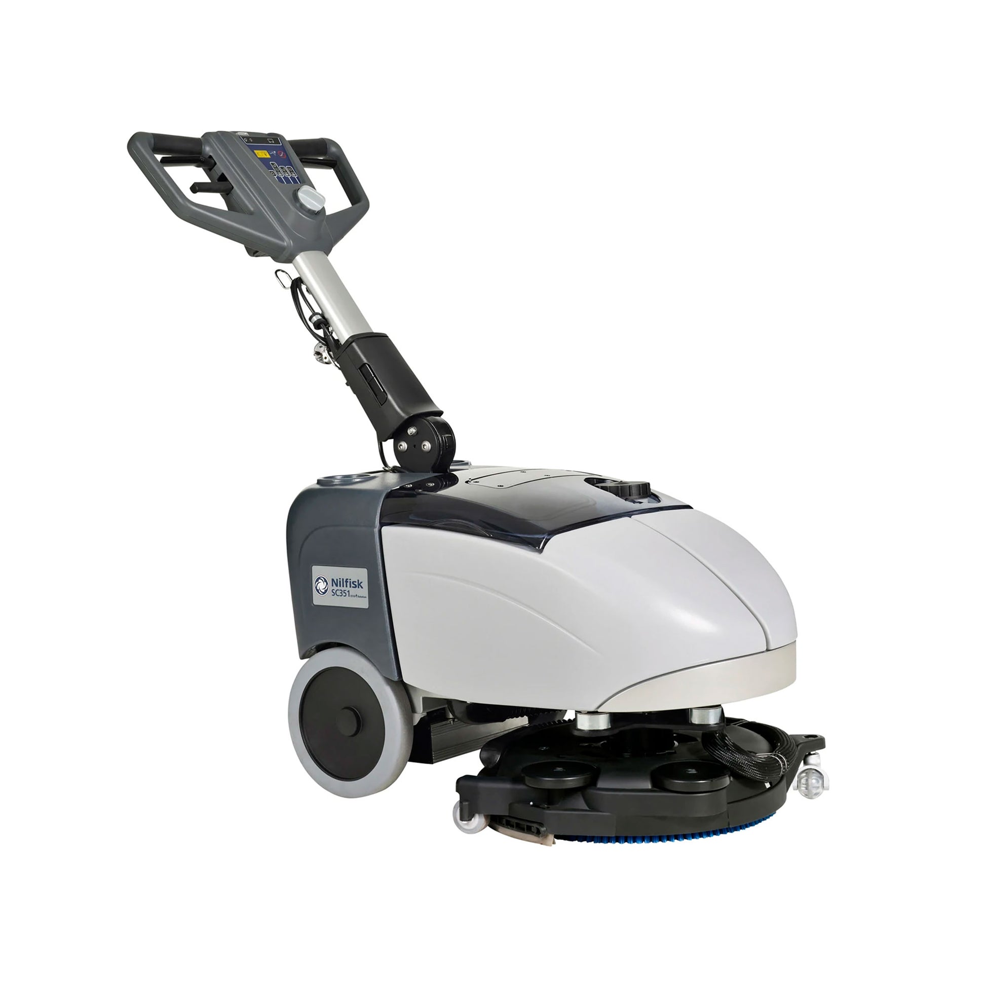 SC351 tilbyder gulvvask og tørring i alle retninger, med et imponerende børstetryk på 27 kg.