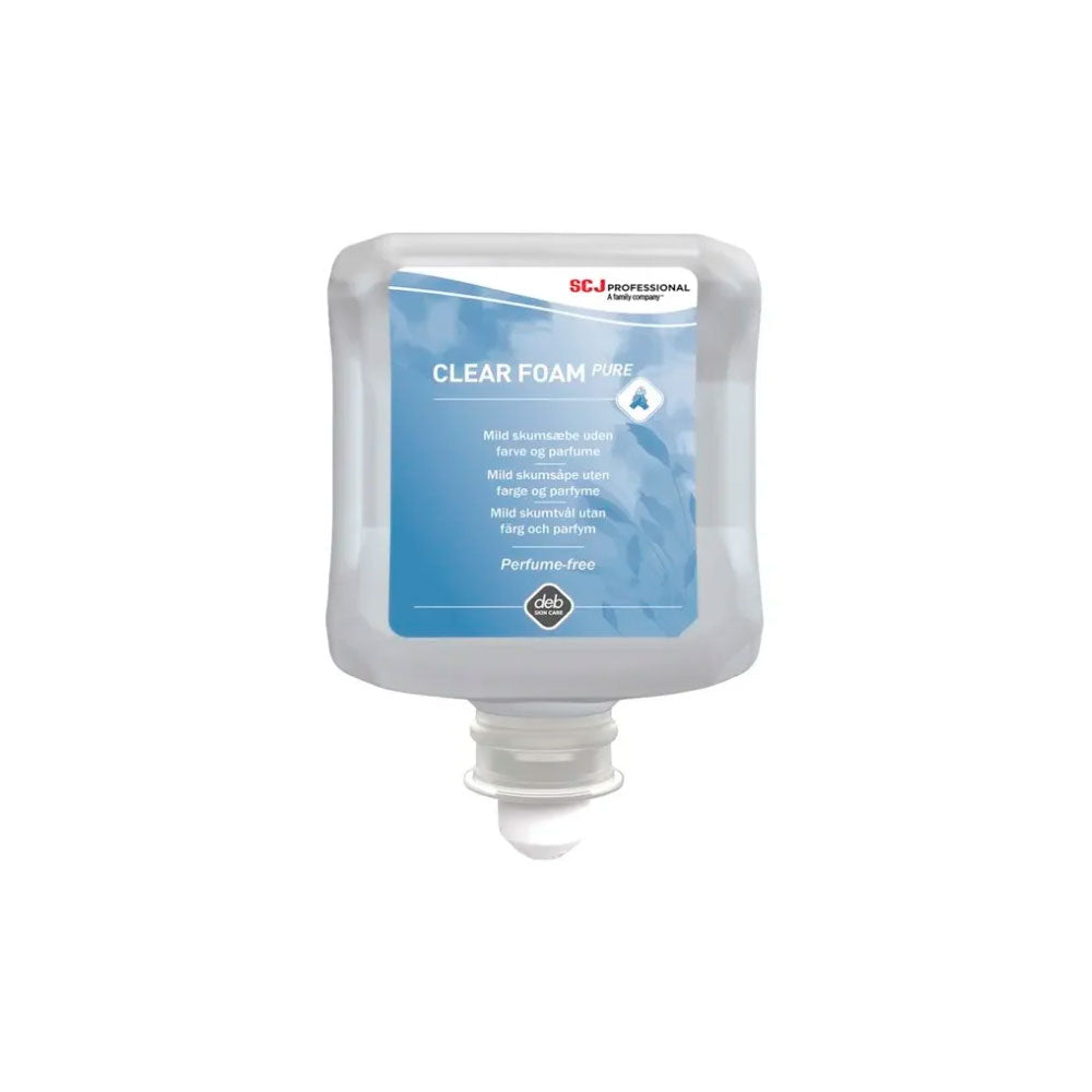Deb Clear FOAM WASH parfumefri flytende håndskum med dispenserflaske