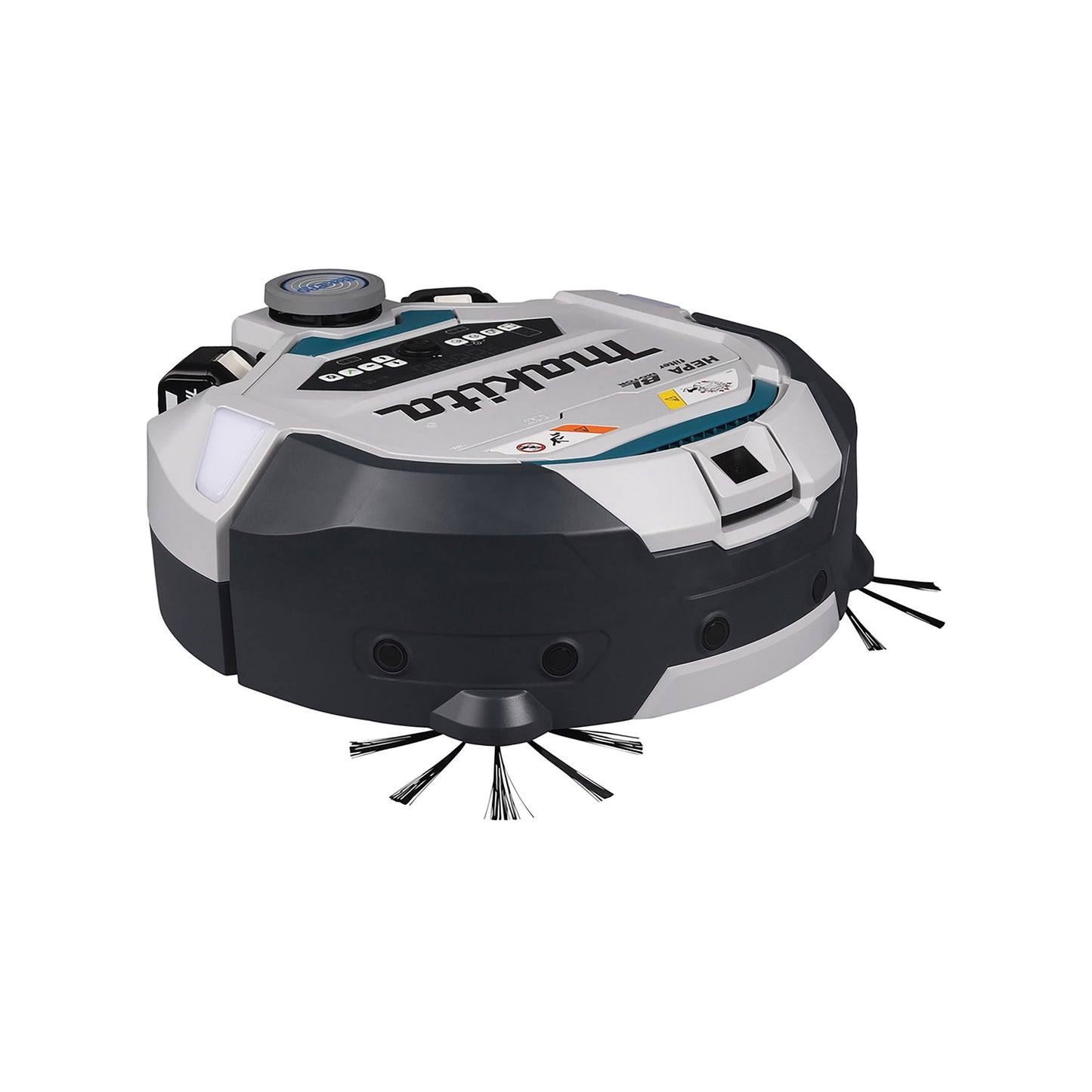 Makita DRC300 robotstøvsuger med Lidar og vision-kamera, ideel til professionel rengøring i store erhvervslokaler.
