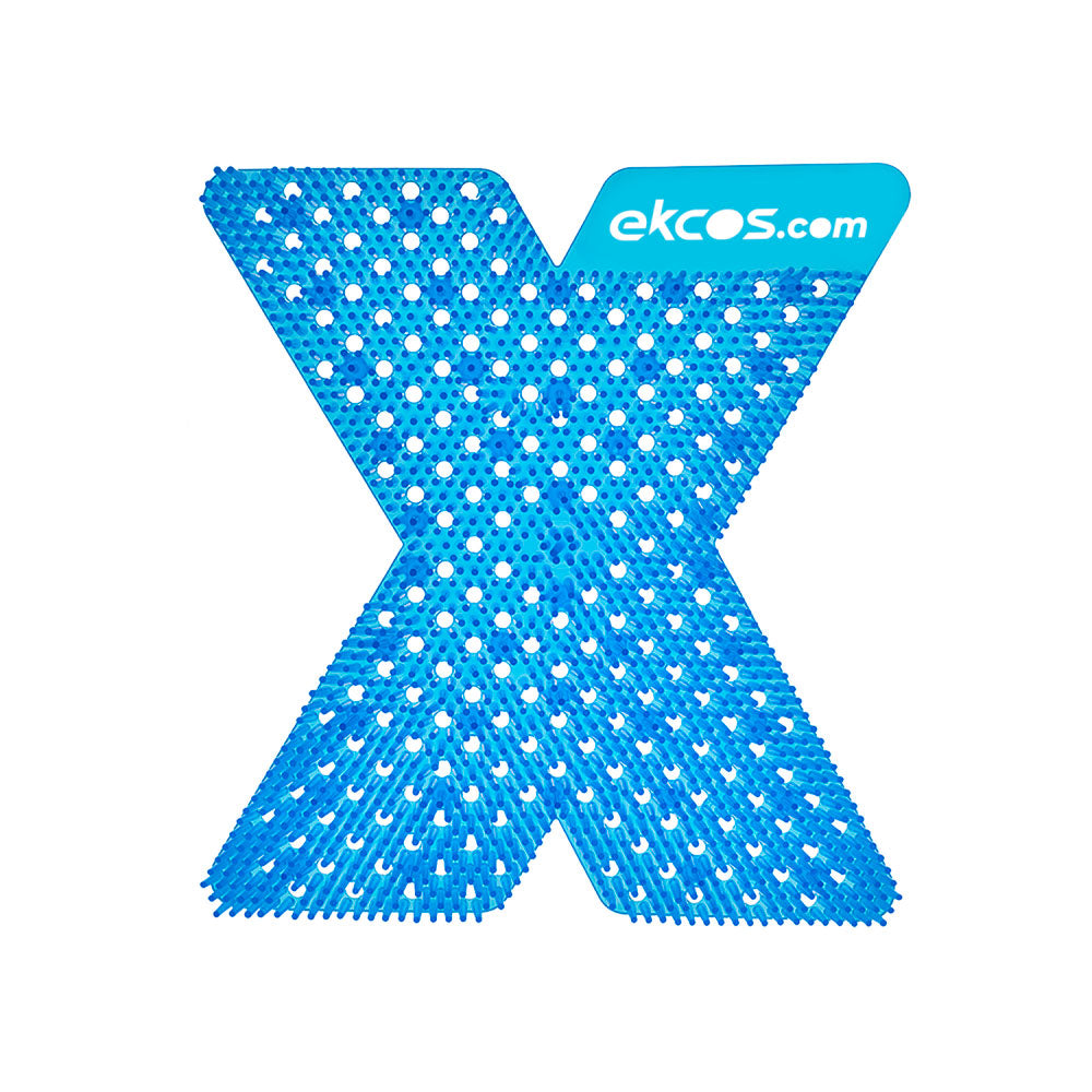 Xcreen HD Blue urinalrist med en frisk duft – stænkbeskyttende urinalrist til offentlige toiletter
