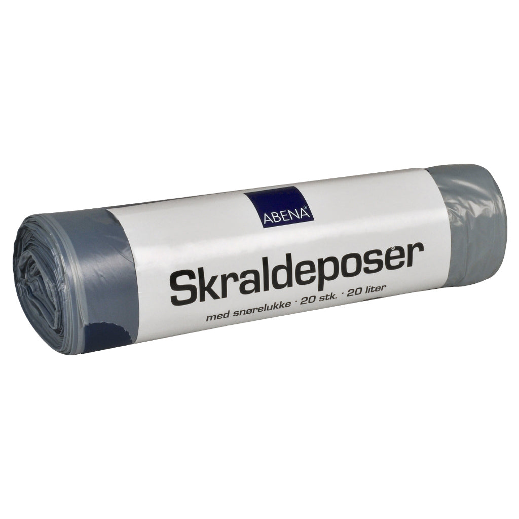 Spandepose LLDPE 20 ltr m/snøreluk grå str. 44x50cm, 24 rl