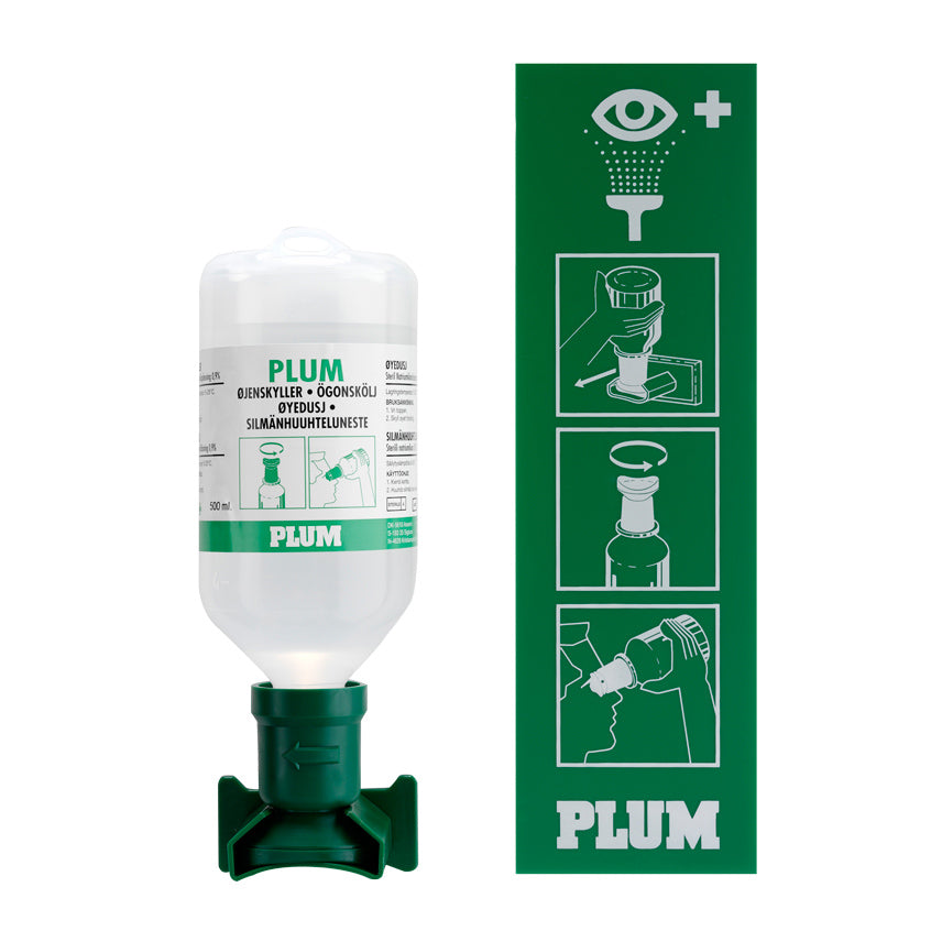 PLUM øjenskyllestation m/1 flaske 500 ml