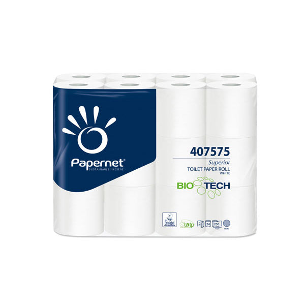PAPERNET Bio Tech Toiletpapir 2-lags hvid 19,8 mtr,  96 rl