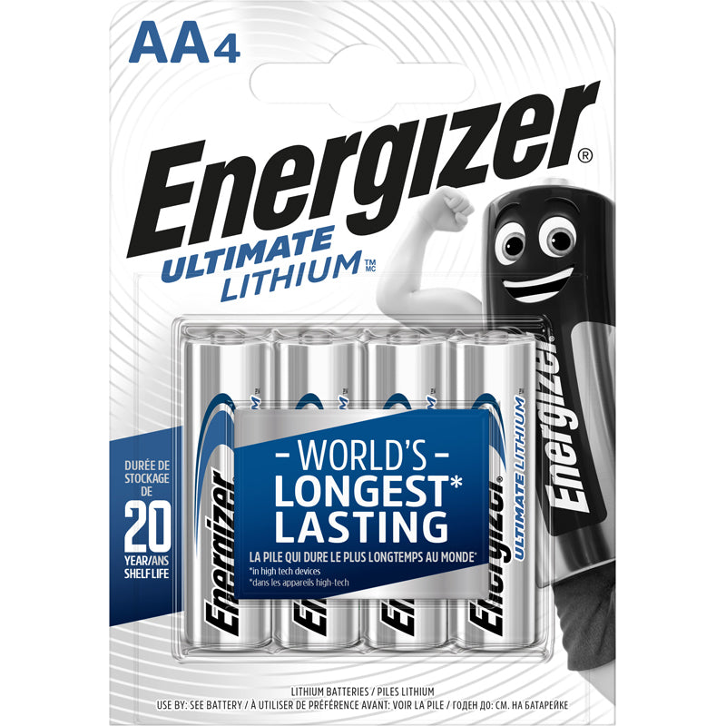 Energizer Batteri Lithium AA, 4 stk