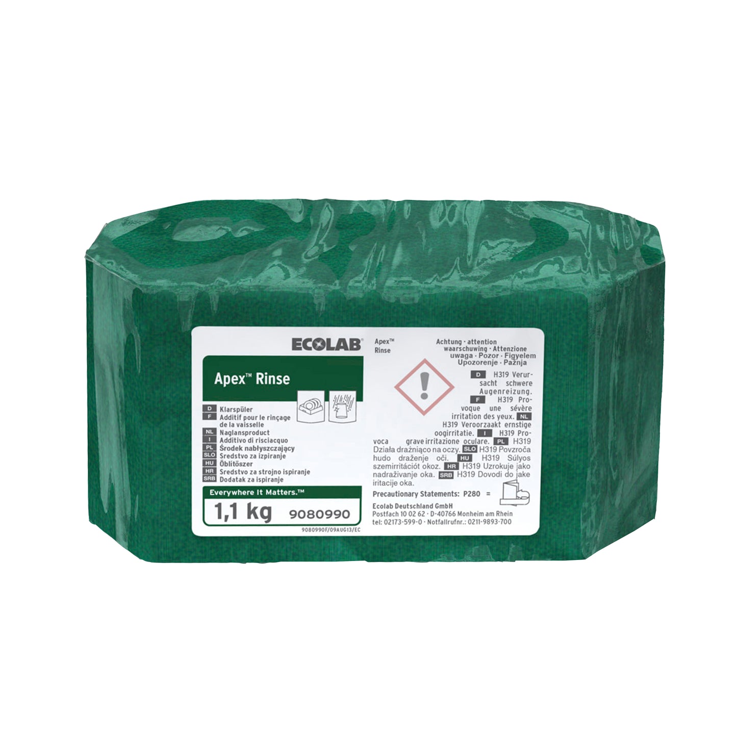 ECOLAB APEX Rinse Afspændingsmiddel, 2x1,1 kg