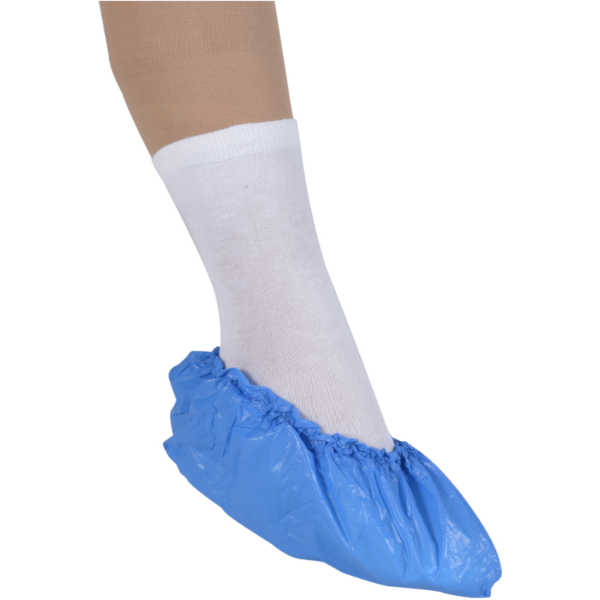 Overtrækssko Blå XL LDPE 50my 41x15cm,100 stk